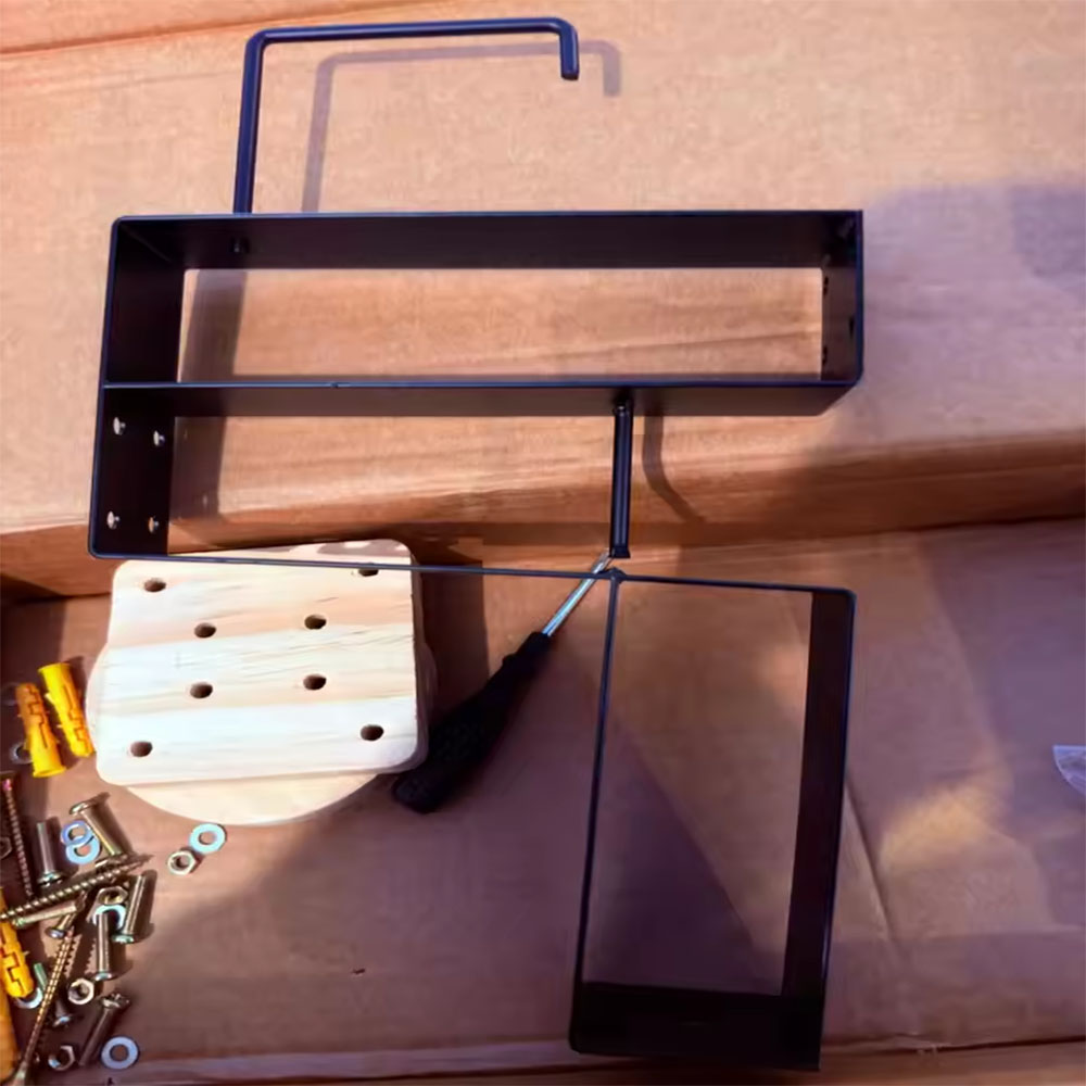 Home Gym Room - Wood Motorcycle Helmet Holder Wall Mount