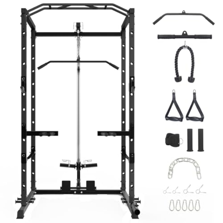 Lat Pulldown Cable - 1600 Lbs Power Rack for Home