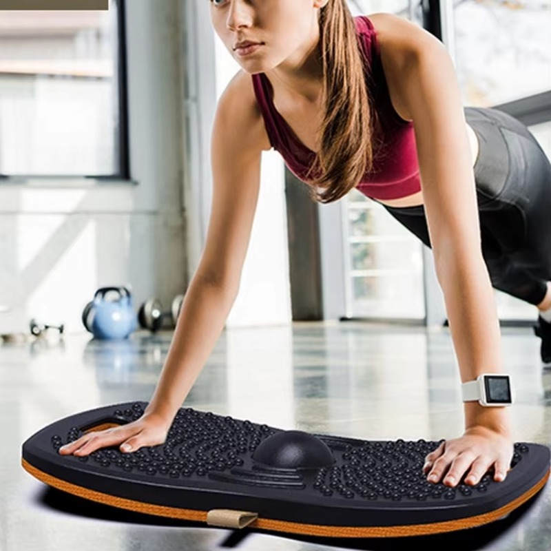 Home Gym Design - Standing Desk Mat Anti-Fatigue Wooden Wobble
