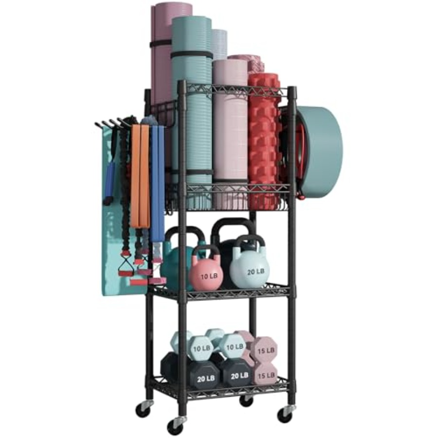 Home Gym Yoga Mat Storage - Home Gym Storage 3 Tiers Workout