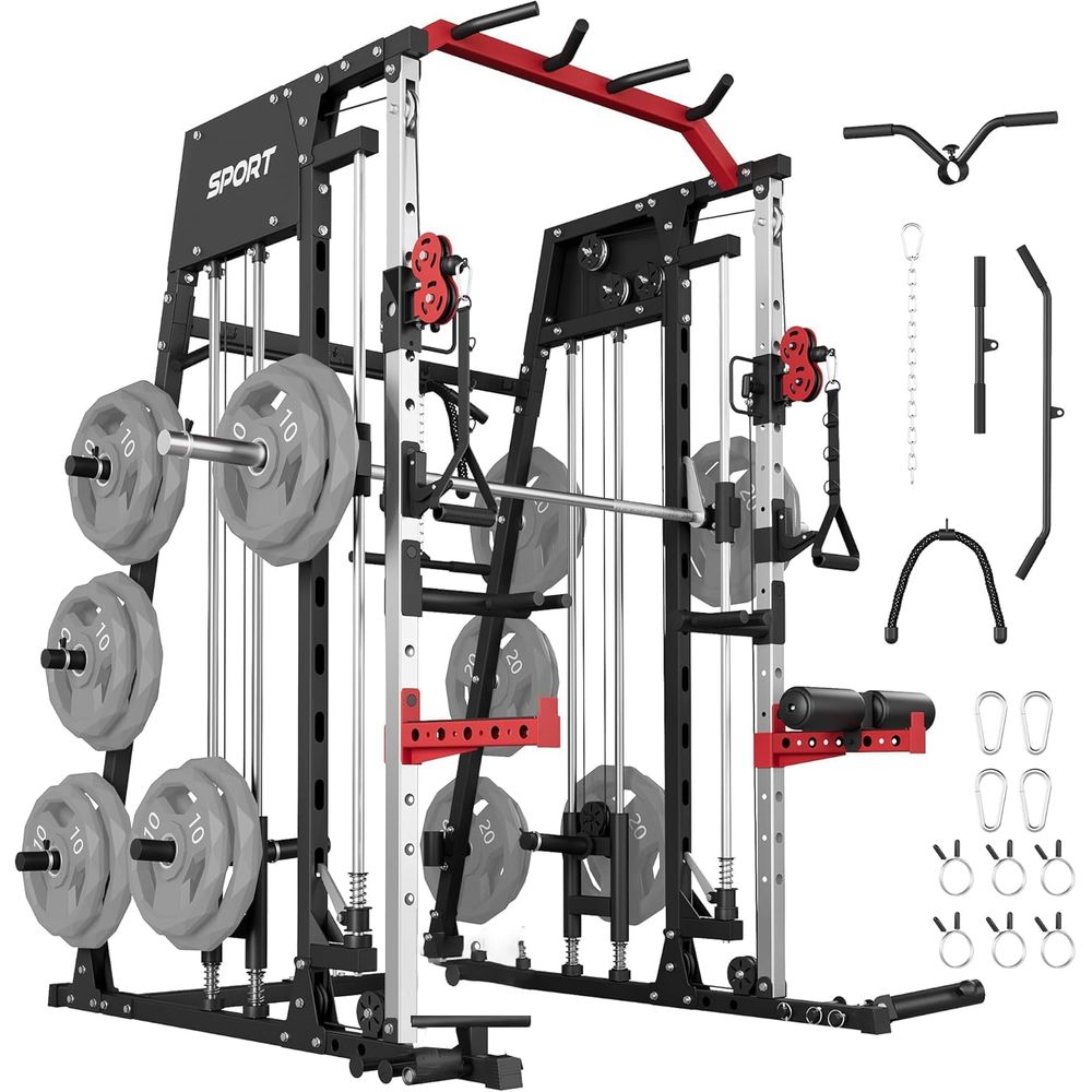 Lat Pulldown Cable - Home Gym Power Cage with Smith