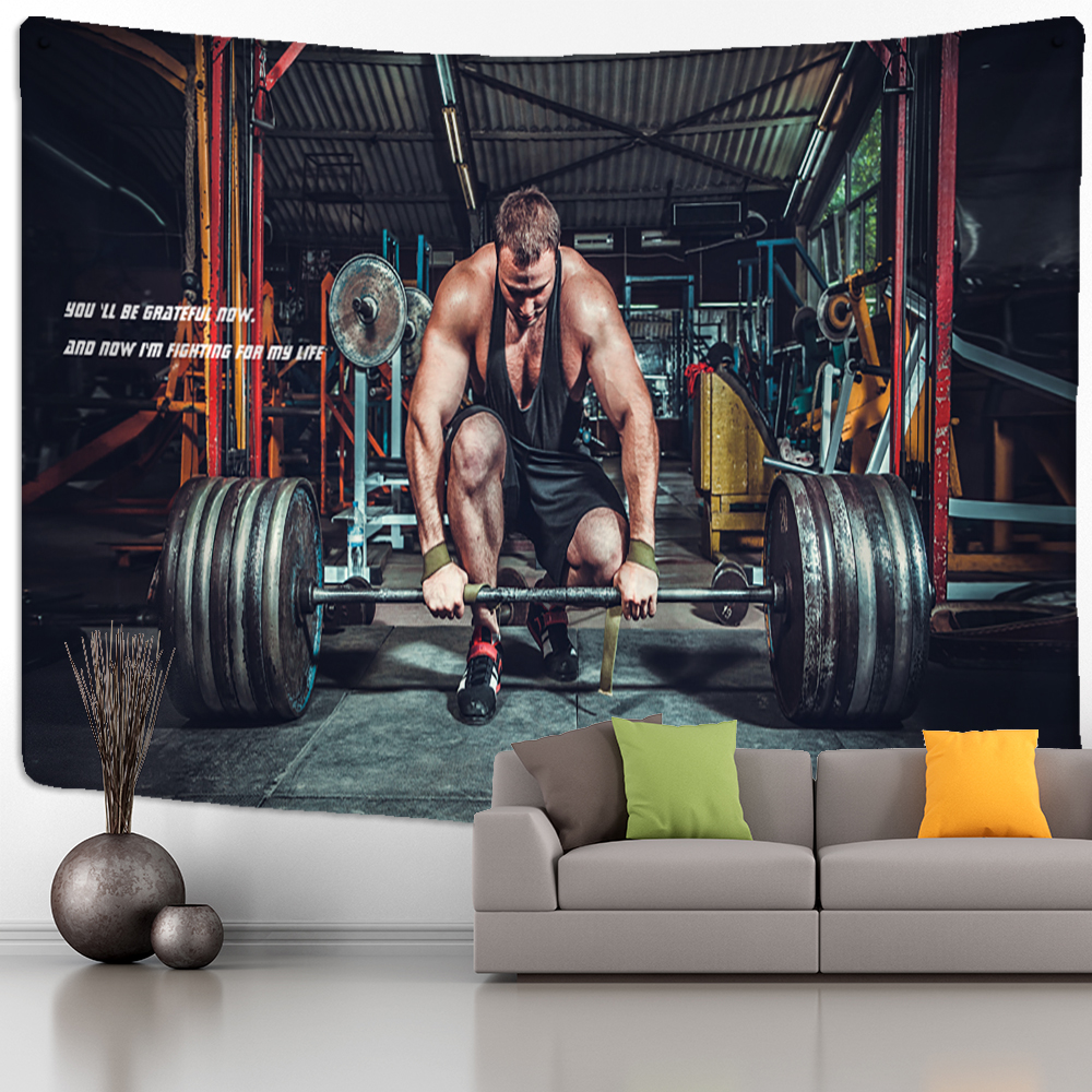 Home Gym Room - Fitness Muscle Man Tapestry Wall Hanging