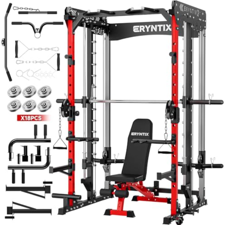 Smith Machine 2600 LBS Capacit - Home Gym Power Rack review and price