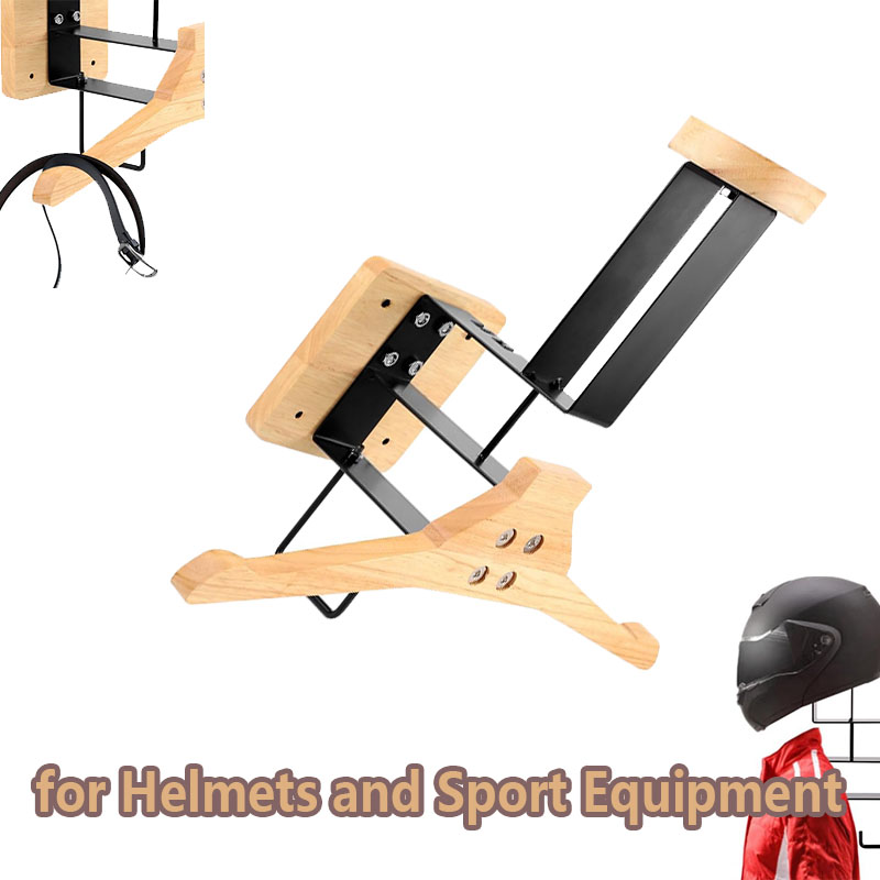 Wood Motorcycle Helmet Holder  - Home Gym Room review and price