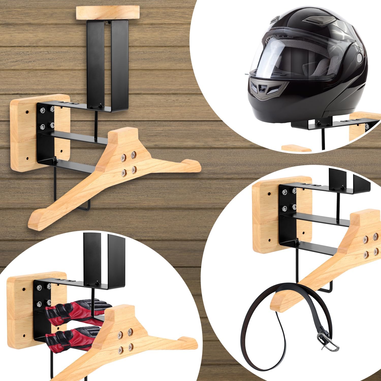 Wood Motorcycle Helmet Holder  - Home Gym Room review and price