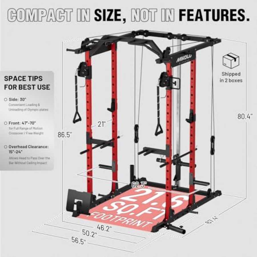 Home gym power cage with steel - Lat Pulldown Cable review and price