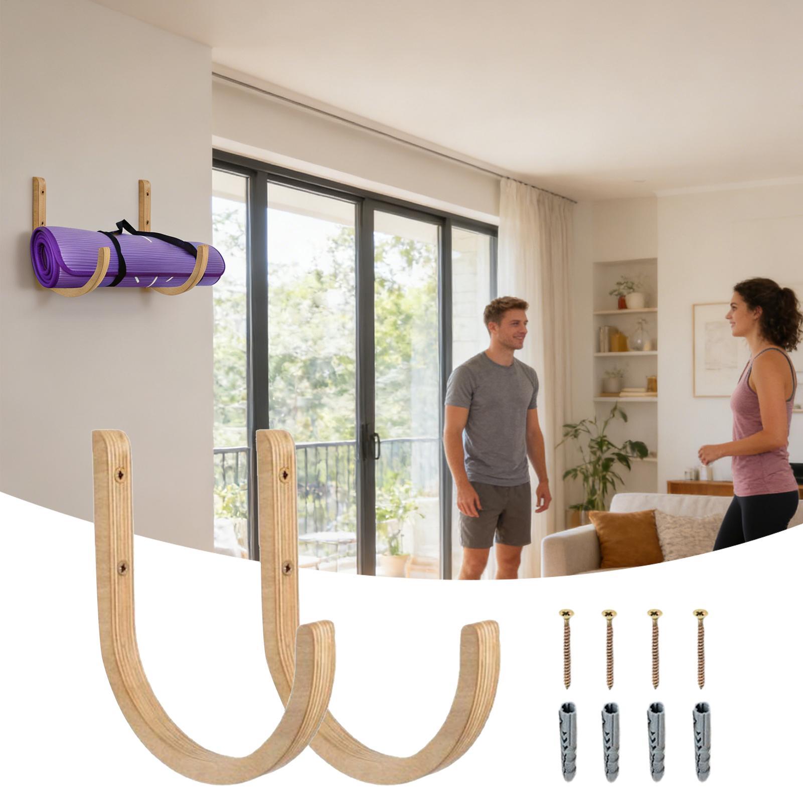 Yoga Mat Organizer 2 Pieces Wo - Home Gym Yoga Mat Storage review and price