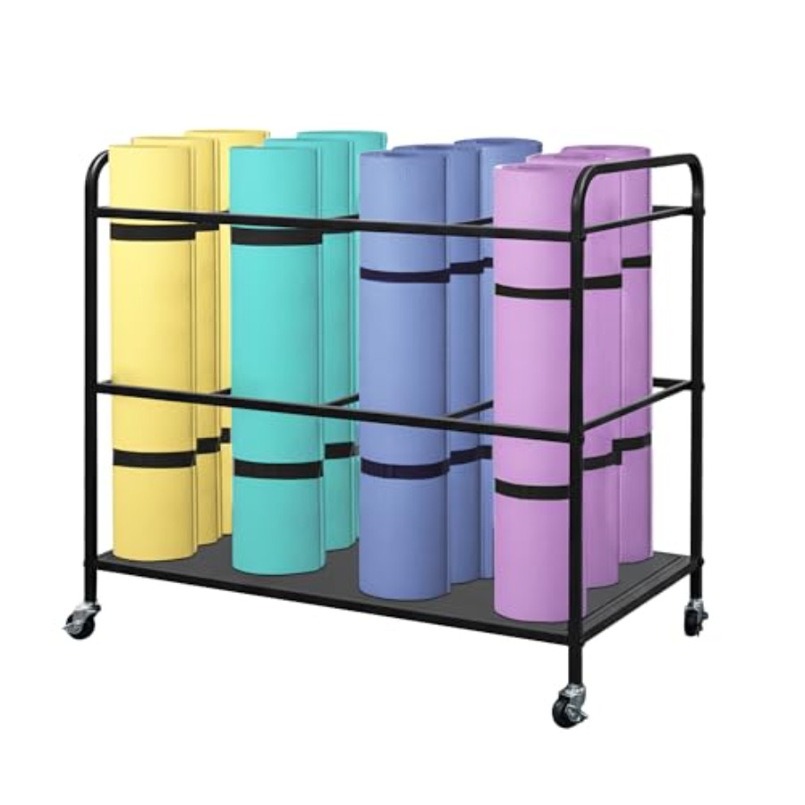 Yoga Mat Rack Storage Basket w - Home Gym Yoga Mat Storage review and price