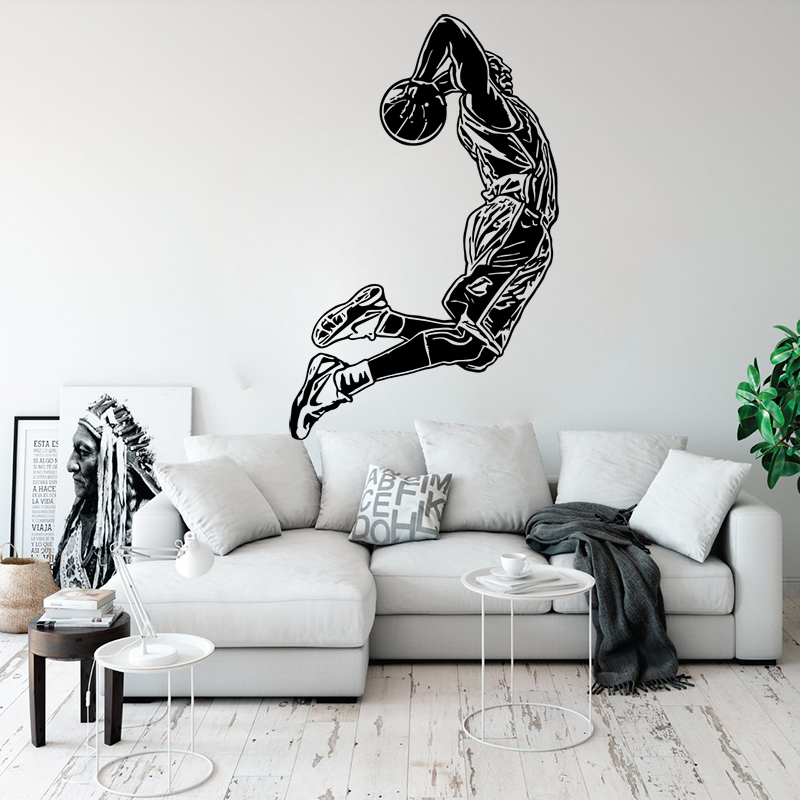 Jumping Basketball Player Wall - Home Gym Wallpaper review and price