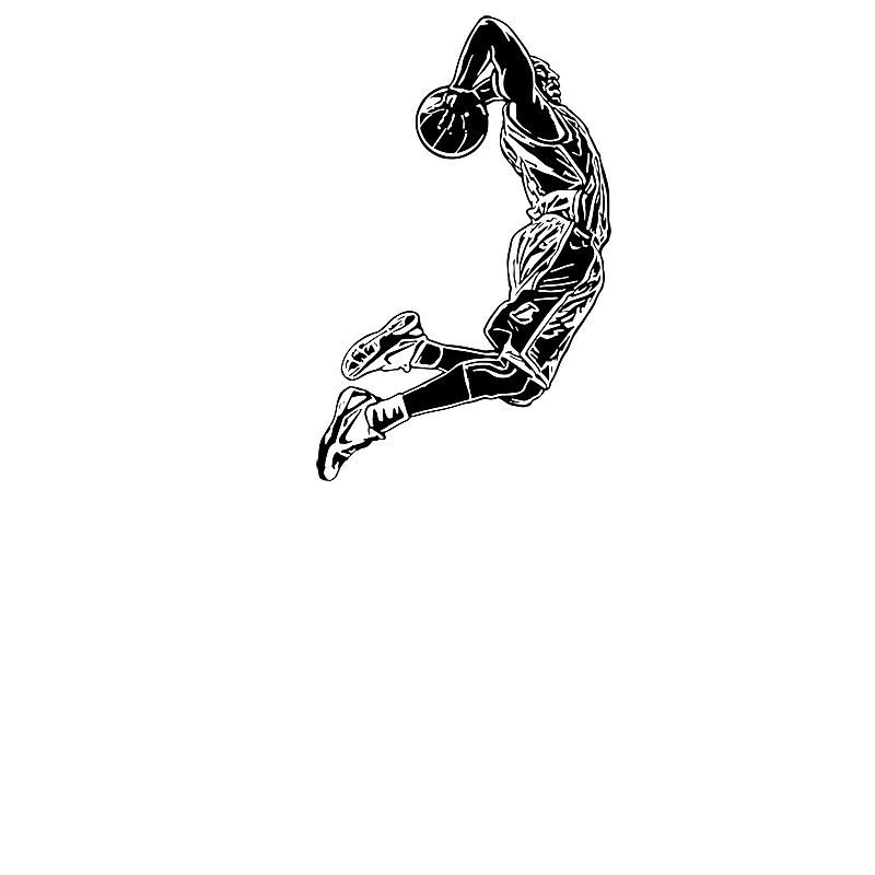 Jumping Basketball Player Wall - Home Gym Wallpaper review and price