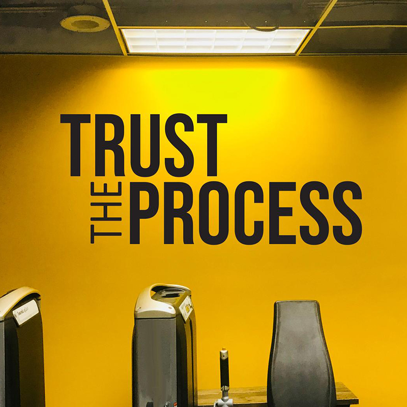 Trust The Process Wall Sticker - Home Gym Wallpaper review and price