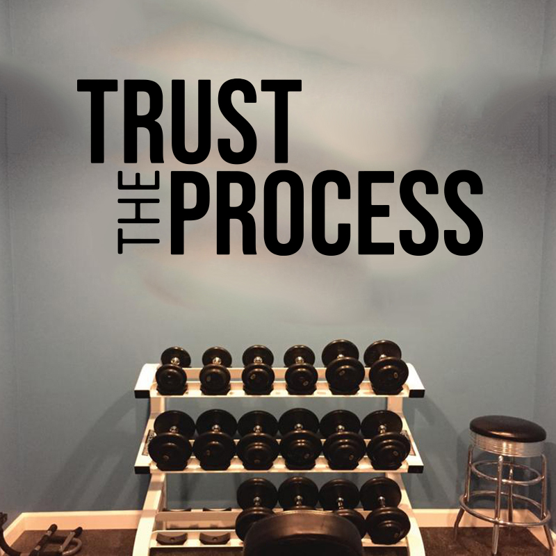 Trust The Process Wall Sticker - Home Gym Wallpaper review and price