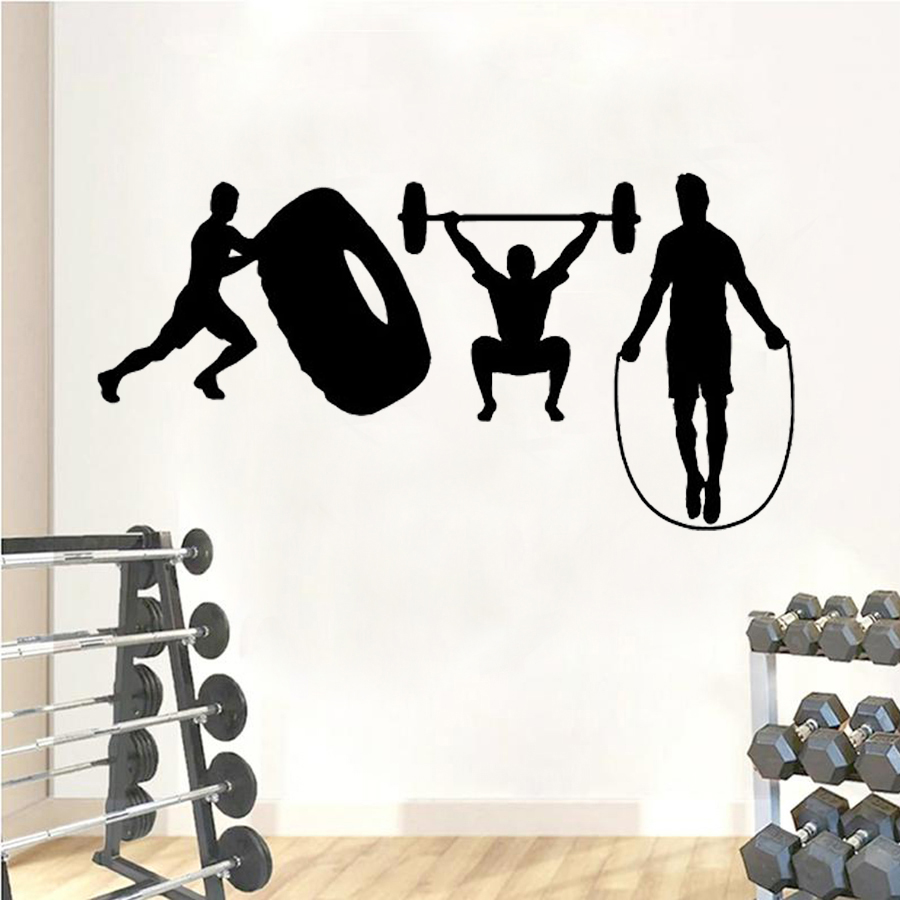Crossfit Wall Sticker GYM Fitn - Home Gym Wallpaper review and price