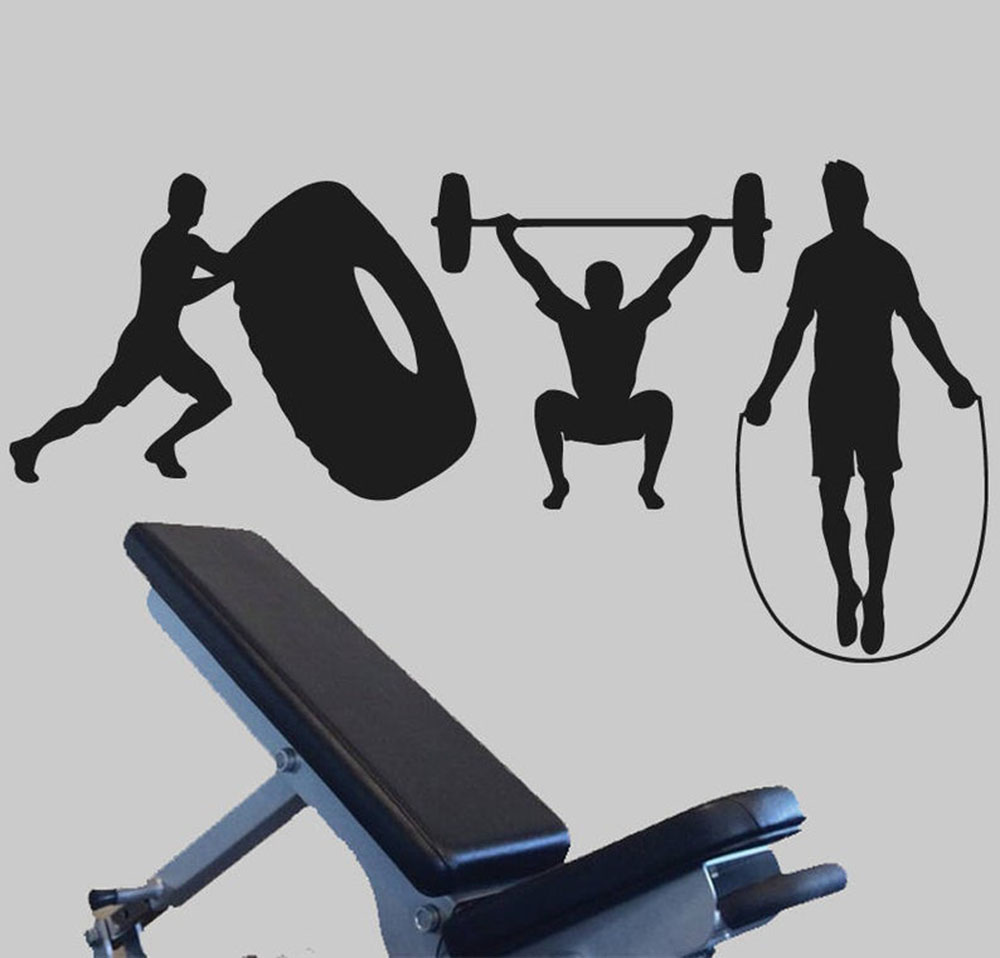 Crossfit Wall Sticker GYM Fitn - Home Gym Wallpaper review and price