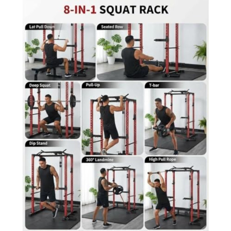 All-in-1 Power Cage with Pulle - Home Gym Power Rack review and price