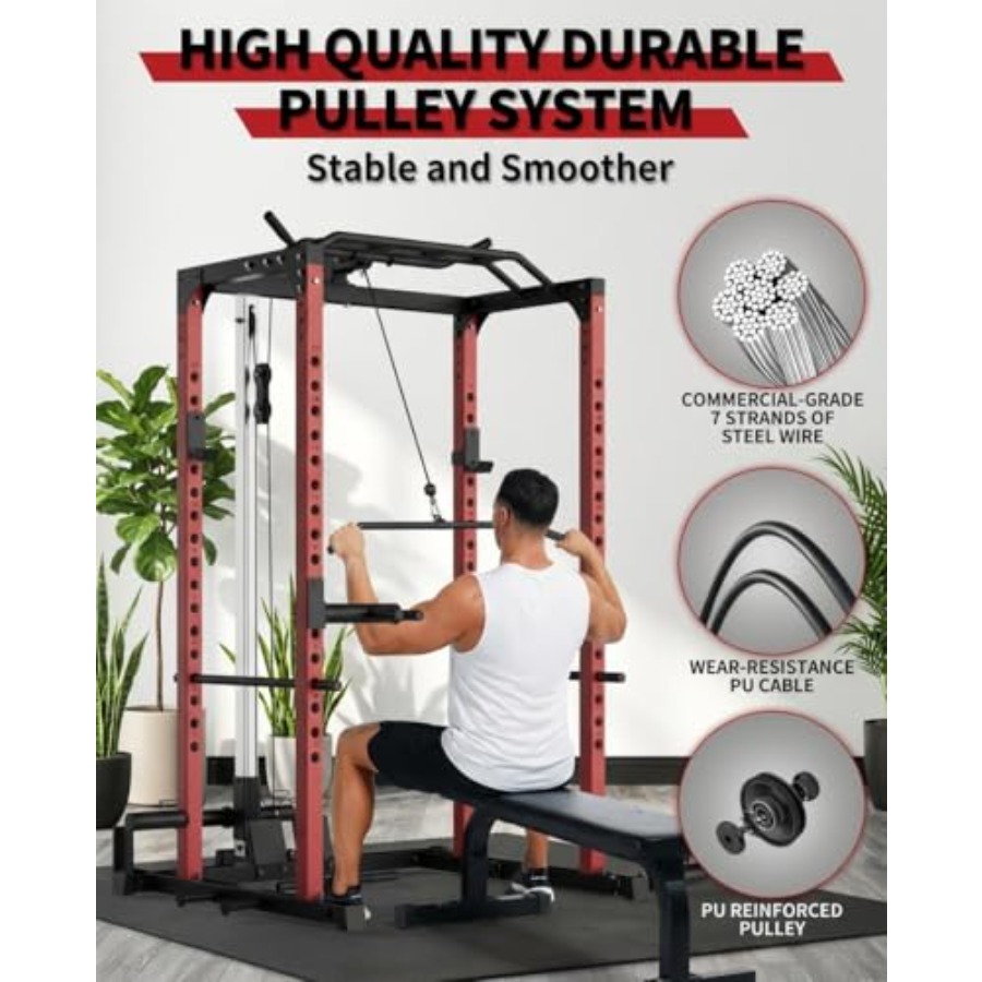 All-in-1 Power Cage with Pulle - Home Gym Power Rack review and price