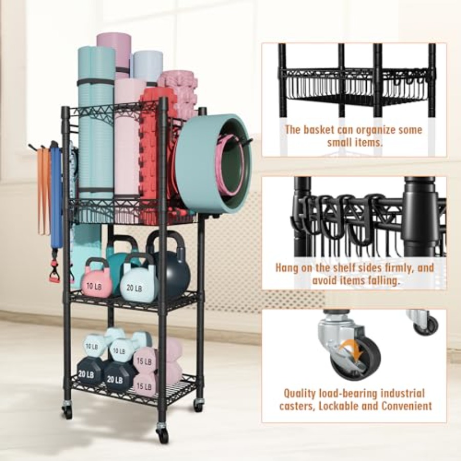Home Gym Storage 3 Tiers Worko - Home Gym Yoga Mat Storage review and price