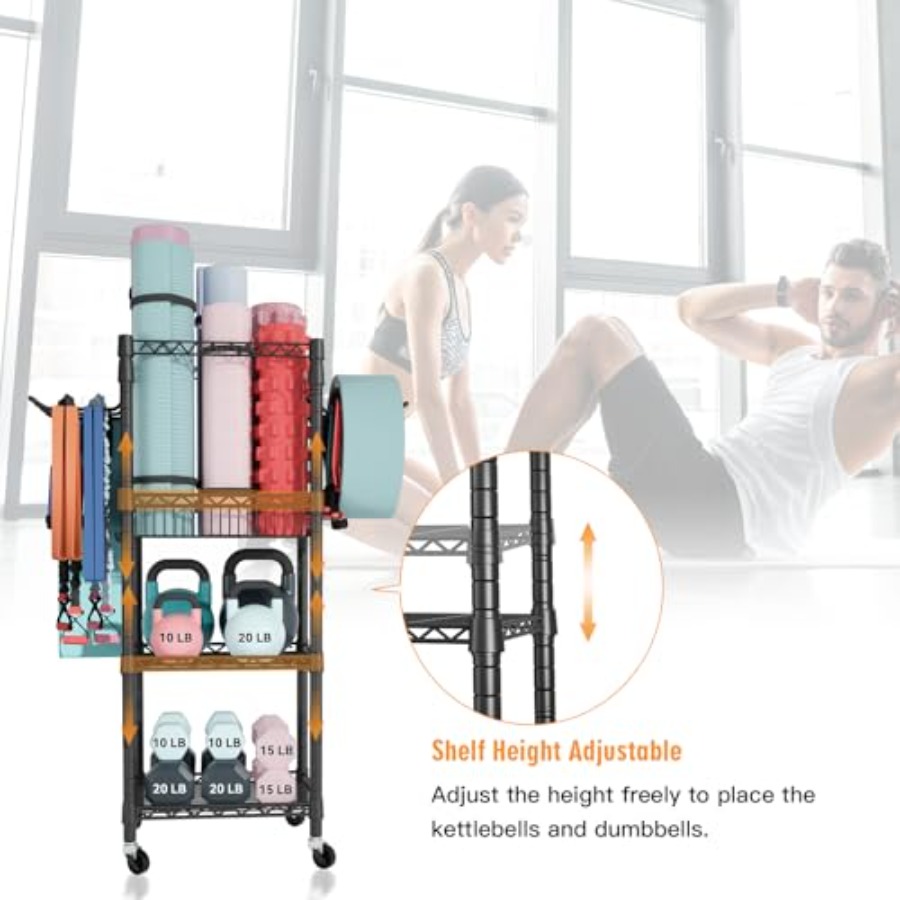 Home Gym Storage 3 Tiers Worko - Home Gym Yoga Mat Storage review and price