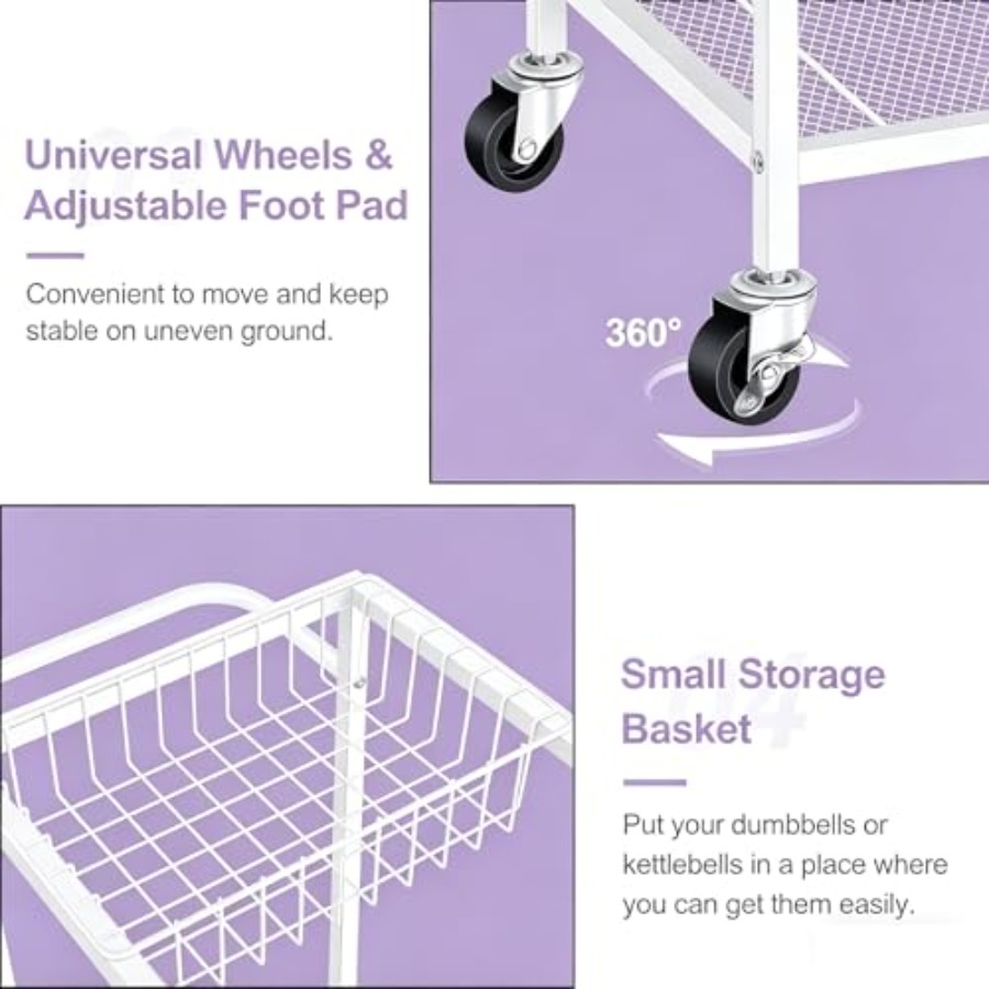Workout Equipment Storage Rack - Home Gym Yoga Mat Storage review and price