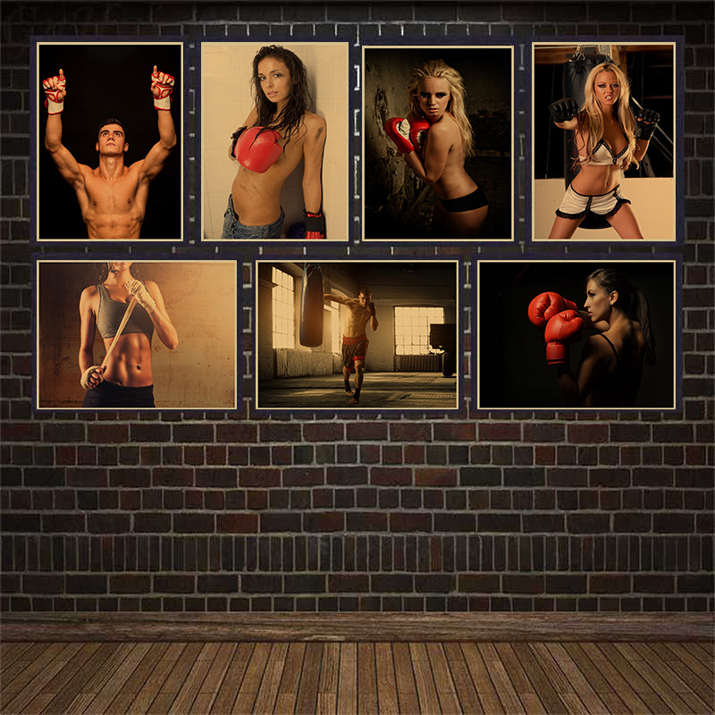 Kraft Paper Painting Poster Bo - Home Gym Wallpaper review and price