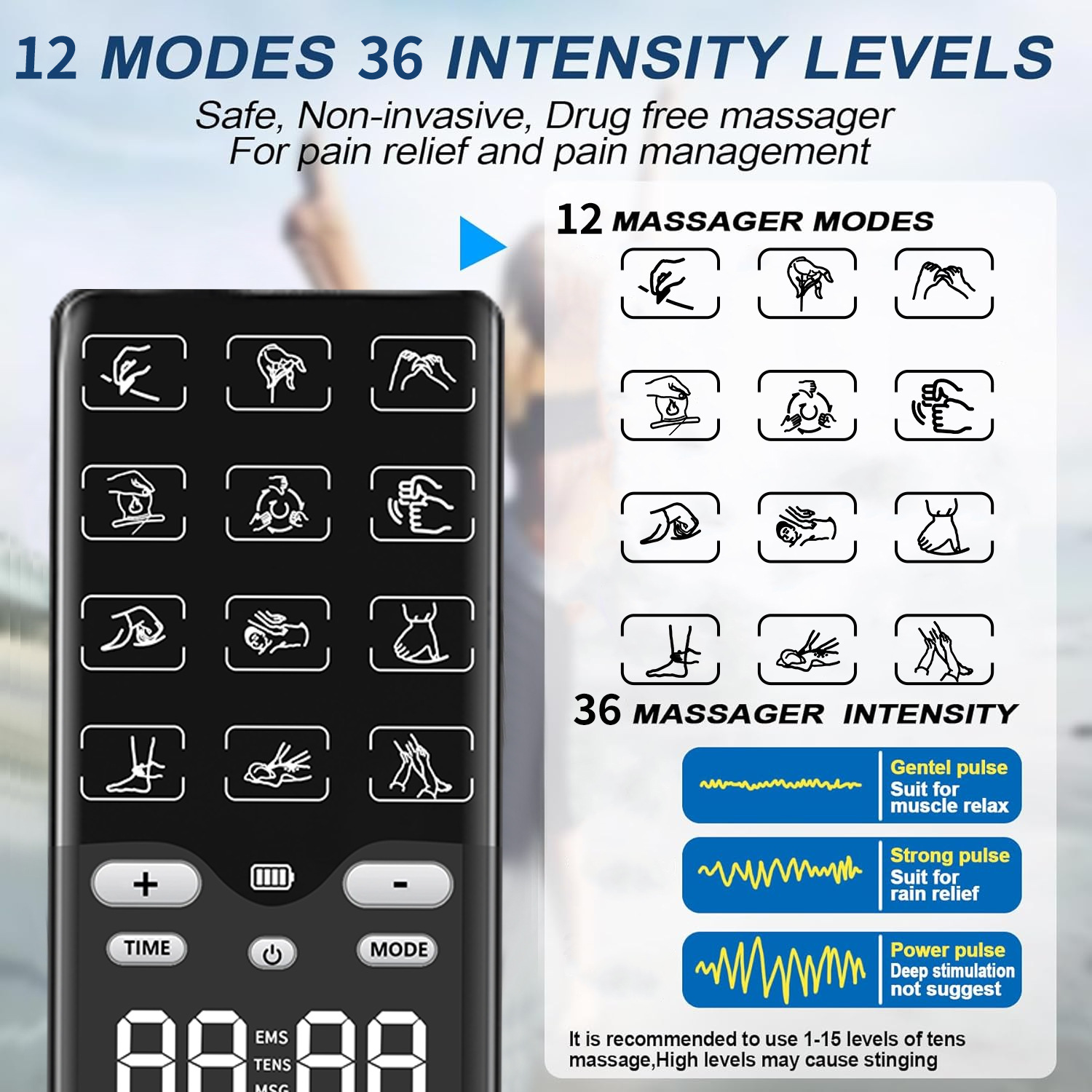Portable TENS-EMS Unit Muscle  - Home Gym Unit review and price