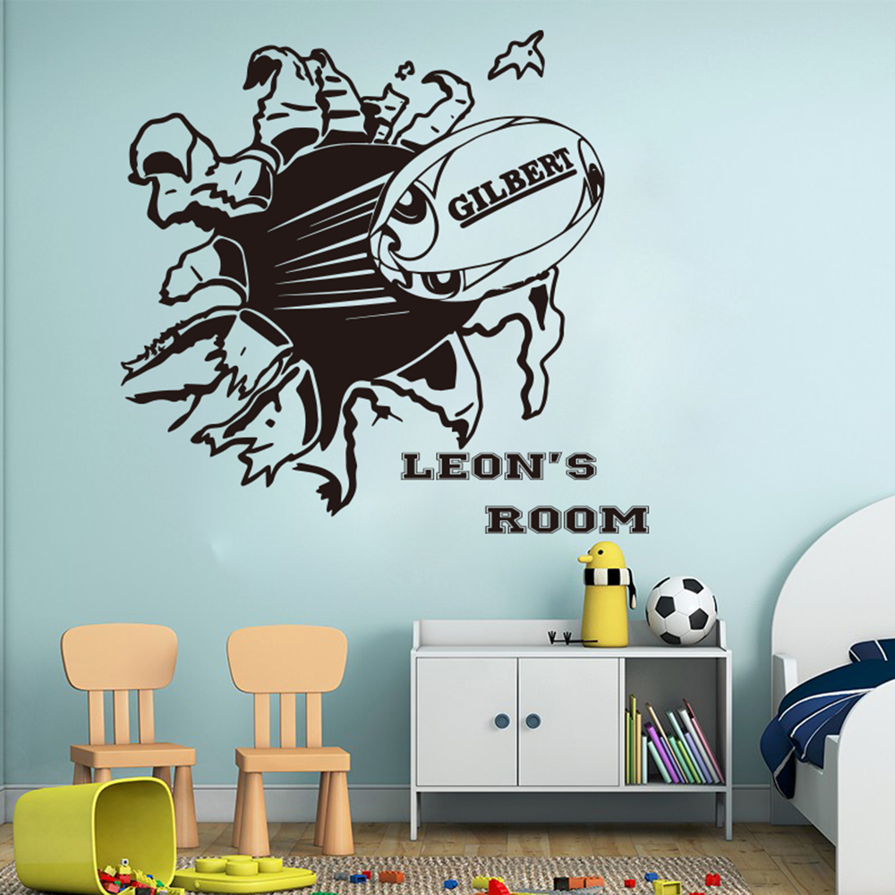 Personalized Name Rugby Wall S - Home Gym Wallpaper review and price