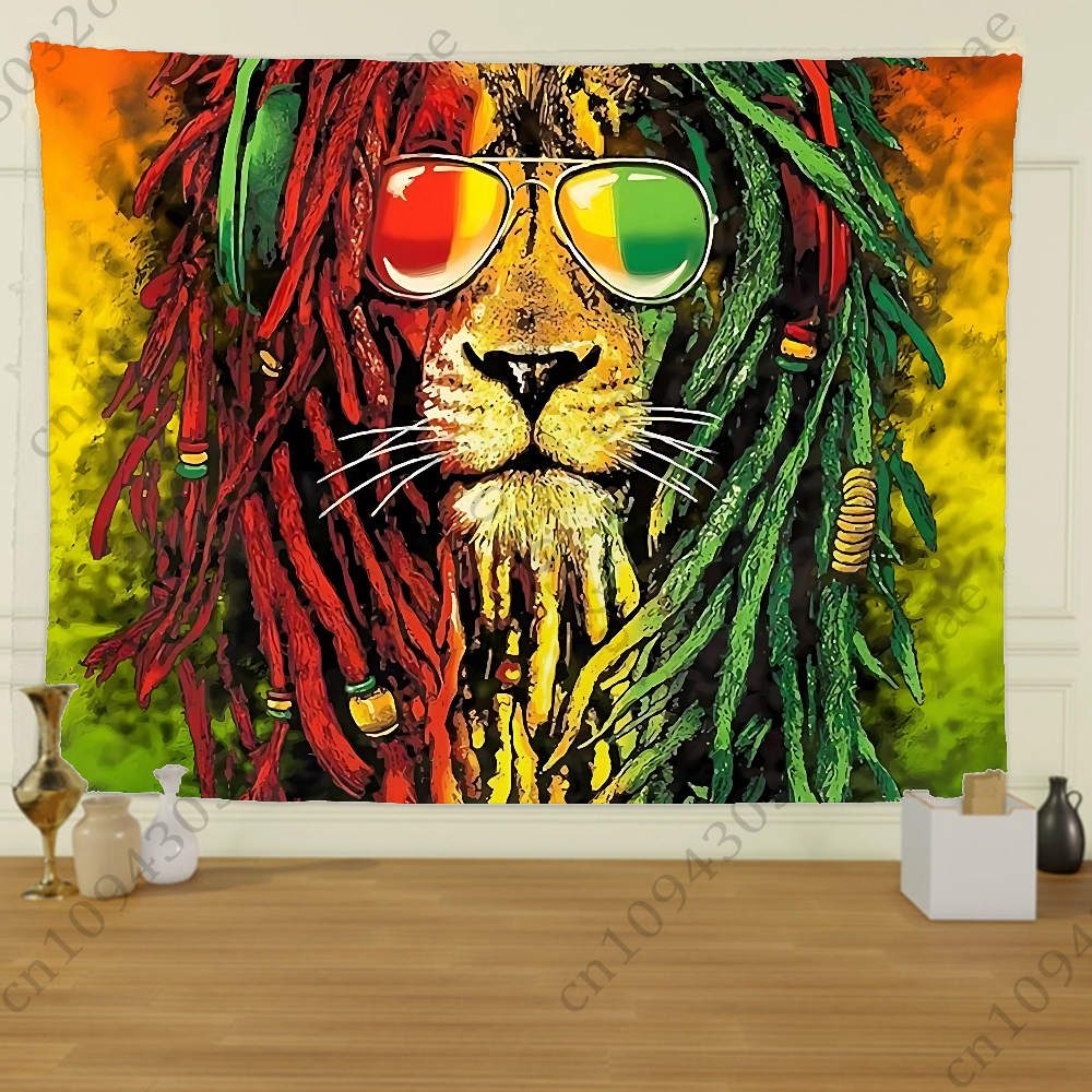 Rastafari Lion Head Bob Tapest - Home Gym Room review and price