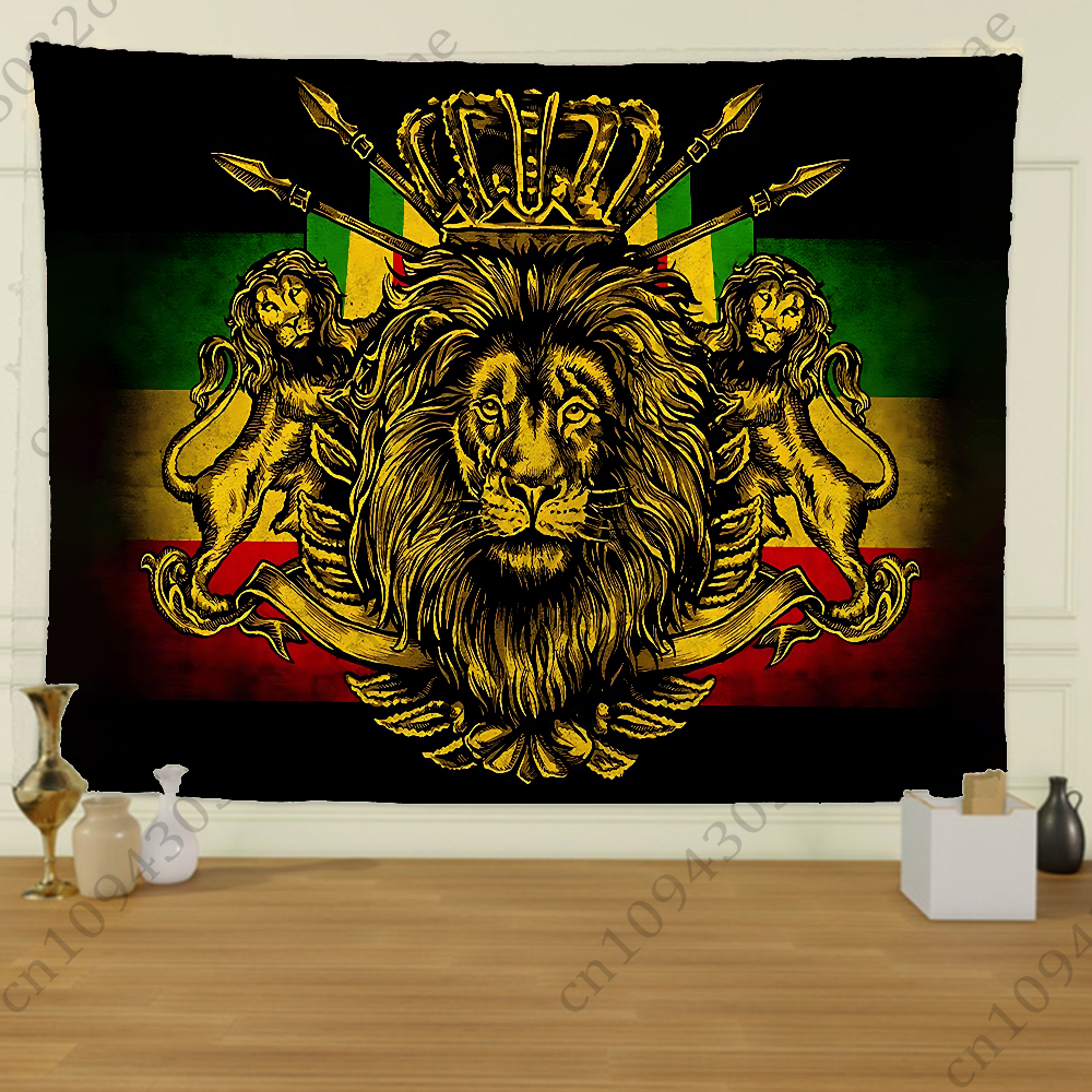 Rastafari Lion Head Bob Tapest - Home Gym Room review and price