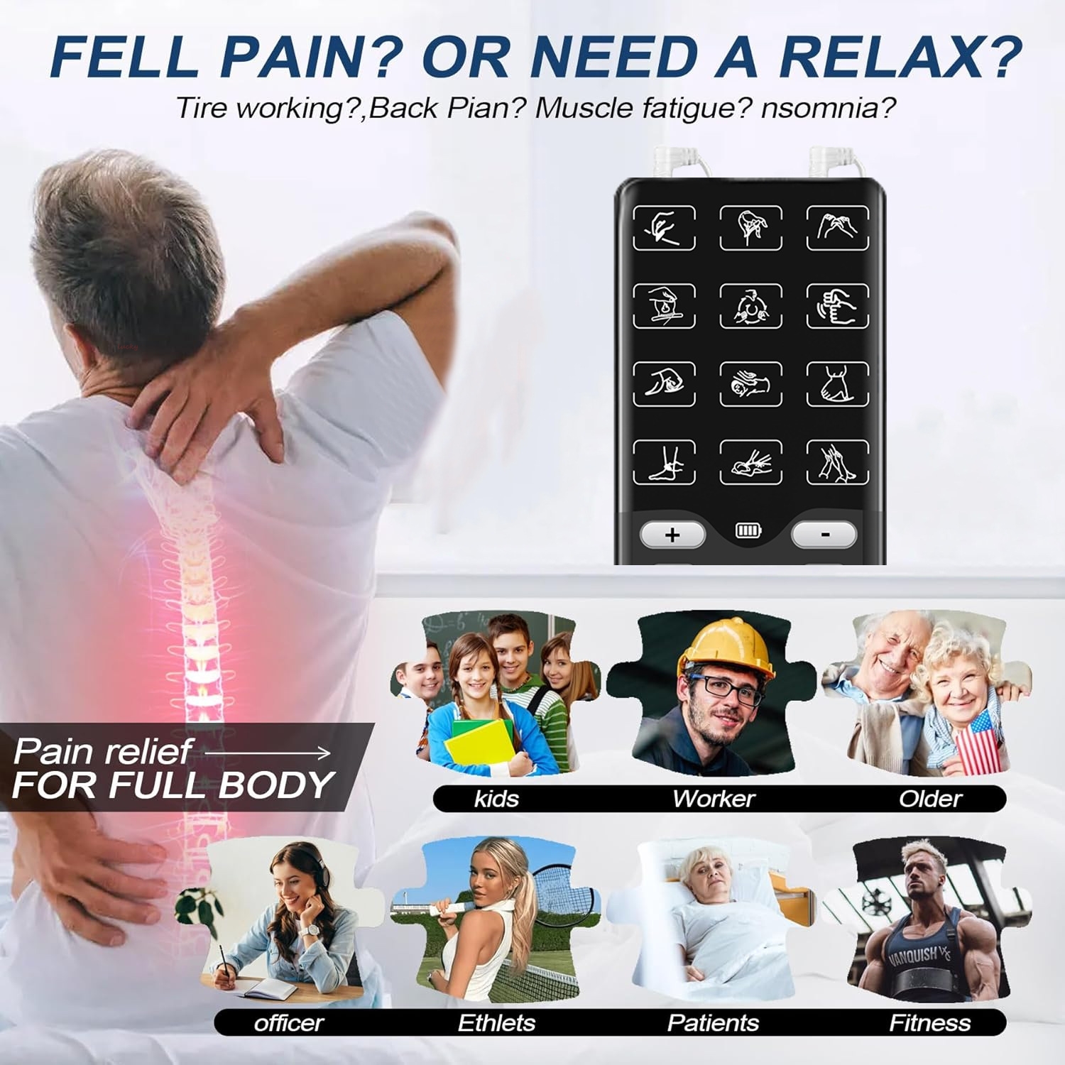 Portable TENS-EMS Unit Muscle  - Home Gym Unit review and price