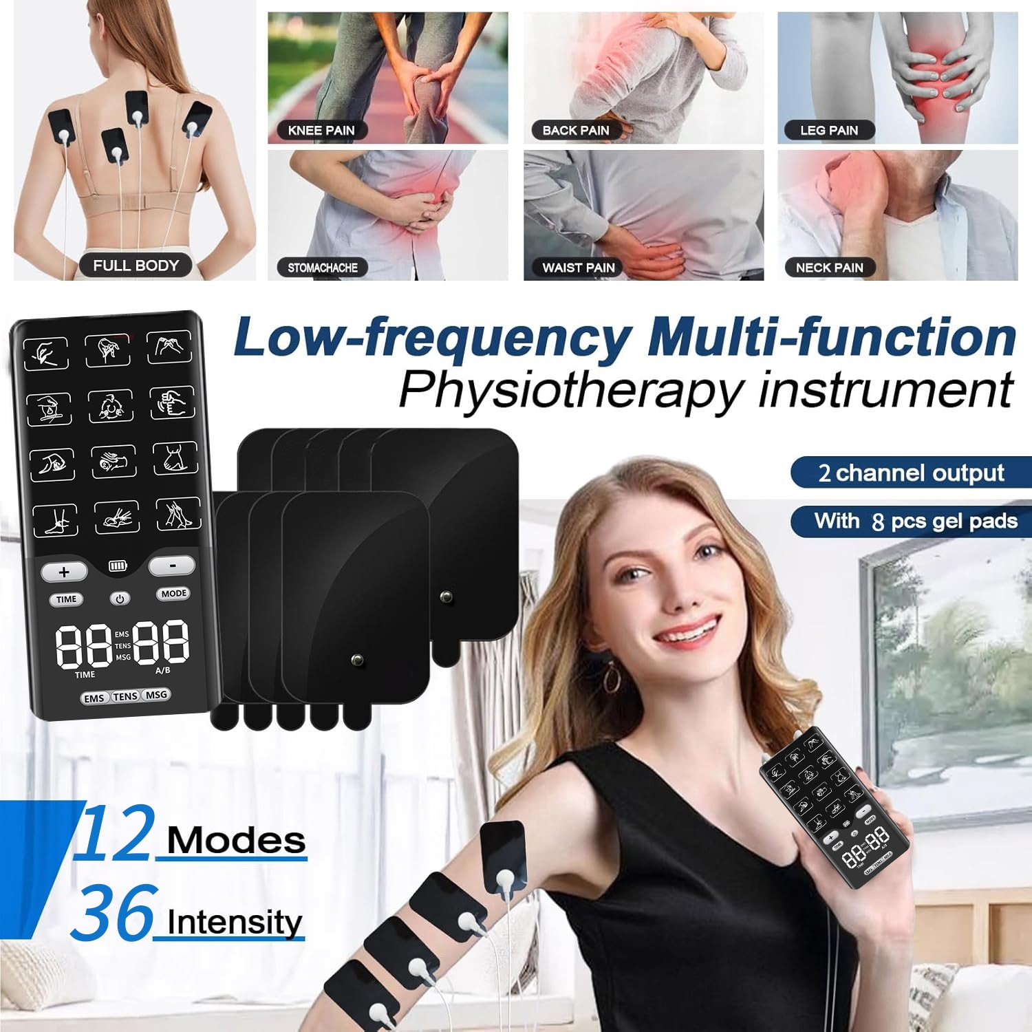 Portable TENS-EMS Unit Muscle  - Home Gym Unit review and price