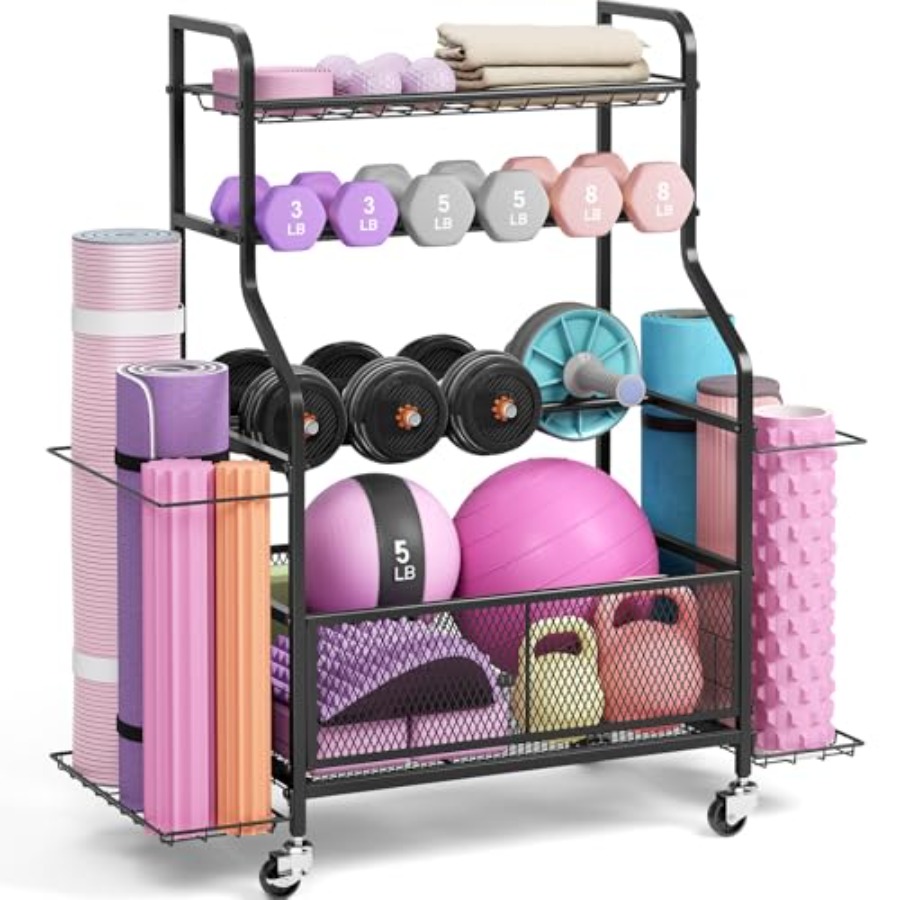 Dumbbell Rack Weight Storage R - Home Gym Yoga Mat Storage review and price
