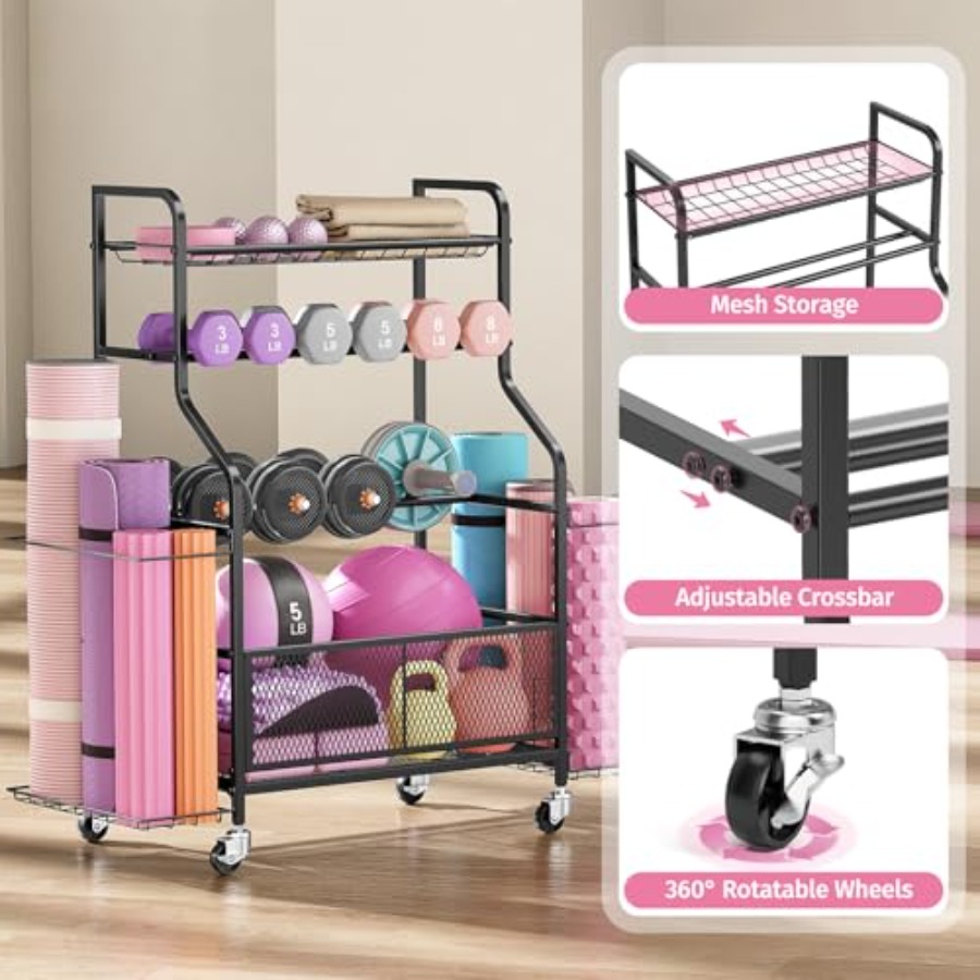 Dumbbell Rack Weight Storage R - Home Gym Yoga Mat Storage review and price
