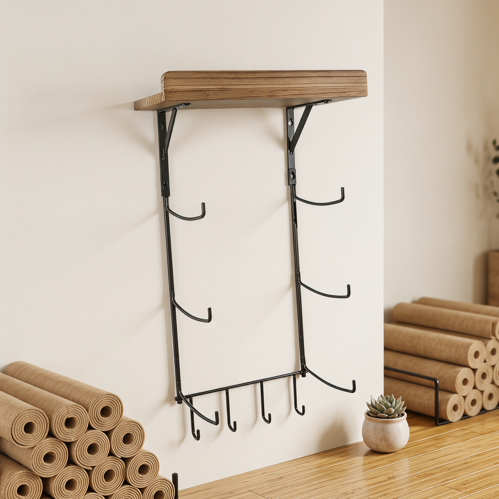Yoga Mat Wall Rack Metal Stora - Home Gym Yoga Mat Storage review and price