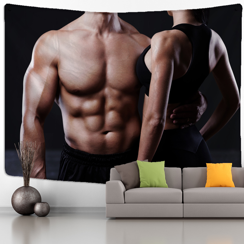 Fitness Muscle Man Tapestry Wa - Home Gym Room review and price