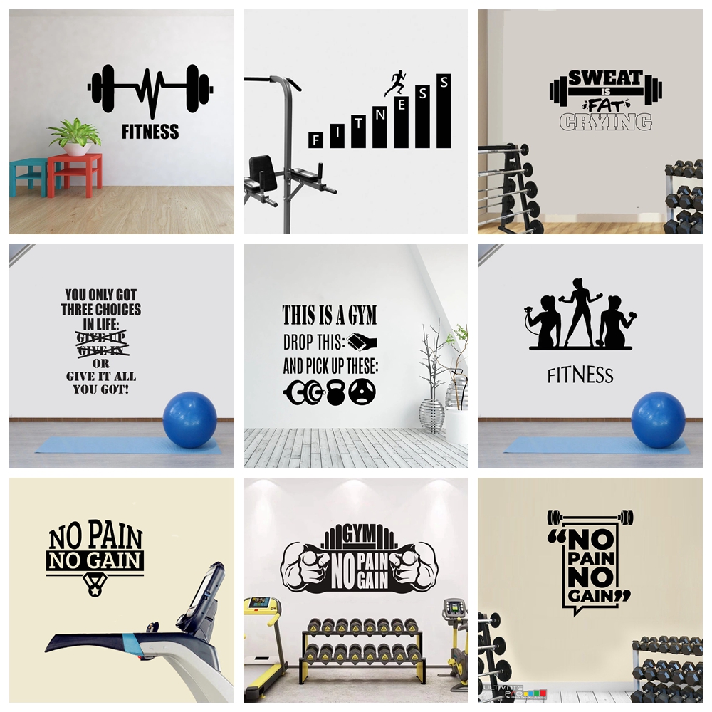 1 pc hot sale GYM culture Wall - Home Gym Wallpaper review and price