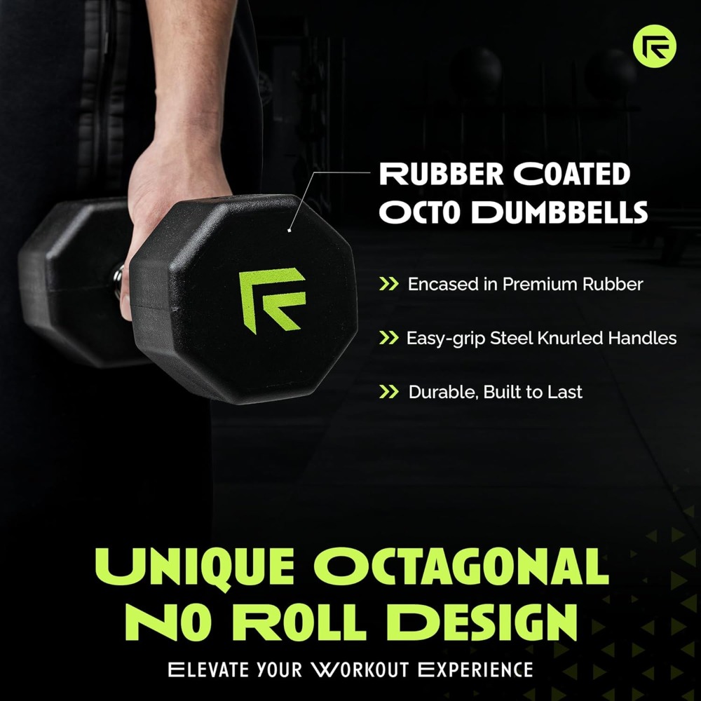 Rubber Coated Dumbbells - No R - Home Gym Design review and price